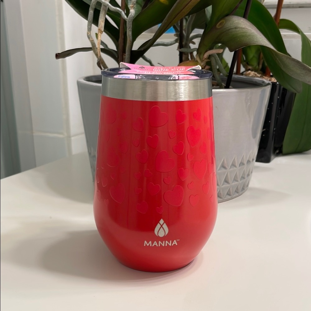 NEW ! MANNA Stemless Wine Cup 12oz double wall insulated stainless steel
